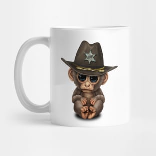 Cute Baby Monkey Sheriff Mug